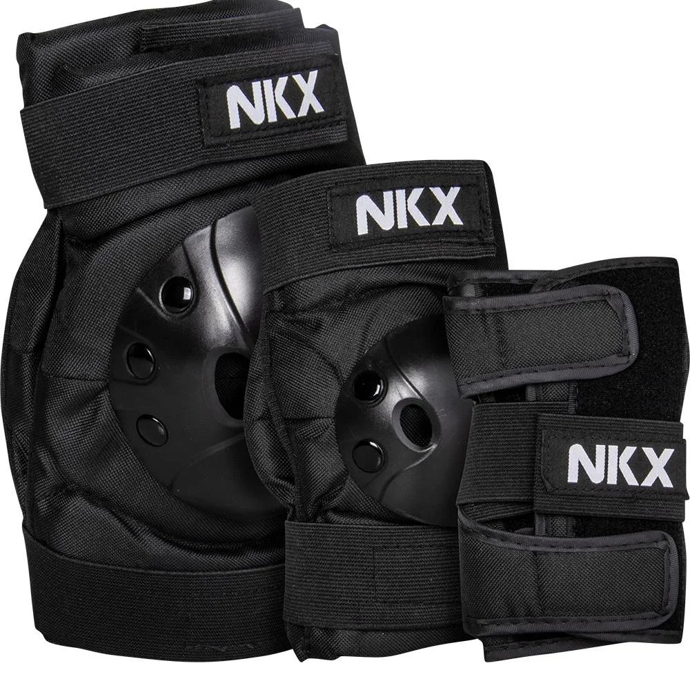 NKX 3-pakkaus Pro Lasten Suojavarusteet - Polvisuojat, Kyynärsuojat ja Rannesuojat