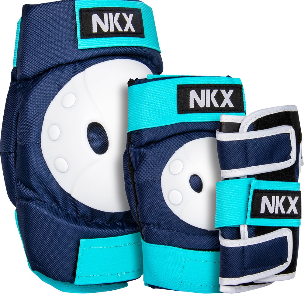 NKX Kids 3-Pack Pro Protective Gear - Knee Pads, Elbow Pads and Wrist Guards