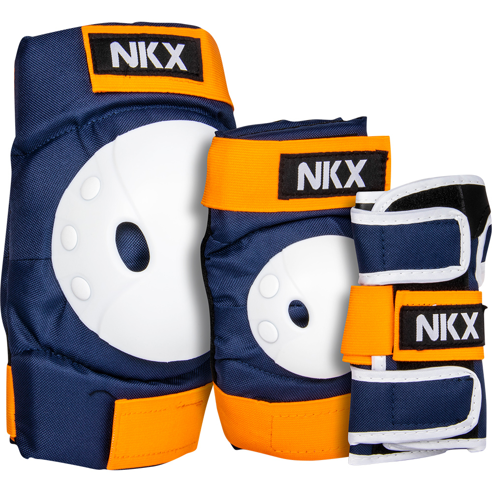NKX 3-Pak Pro Børne Beskyttelsessæt - Knæbeskyttere, Albuebesyttere og Håndledsbeskyttere