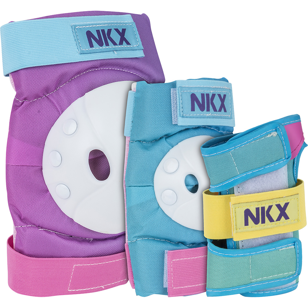 NKX 3-pakkaus Pro Lasten Suojavarusteet - Polvisuojat, Kyynärsuojat ja Rannesuojat