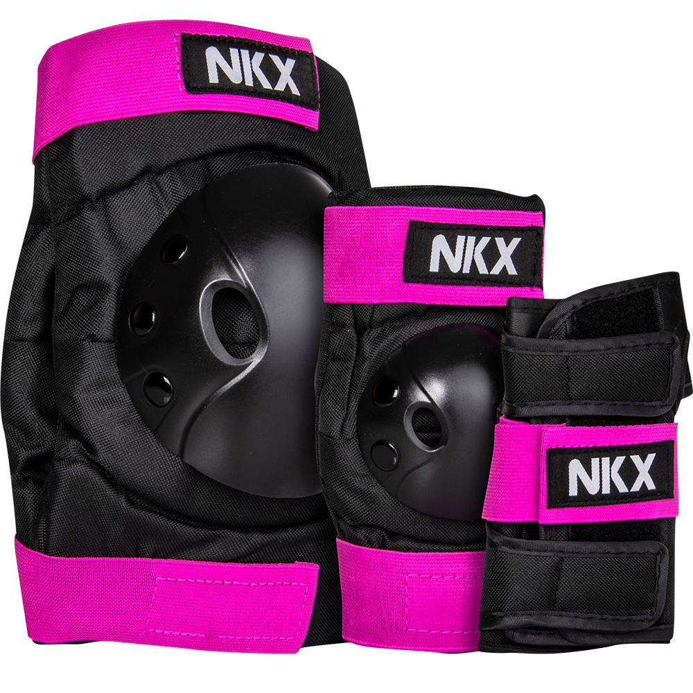 NKX 3-Pack Pro Ensemble de Protecteurs pour Enfants - Genouillères, Coudières et Protections pour les poignets