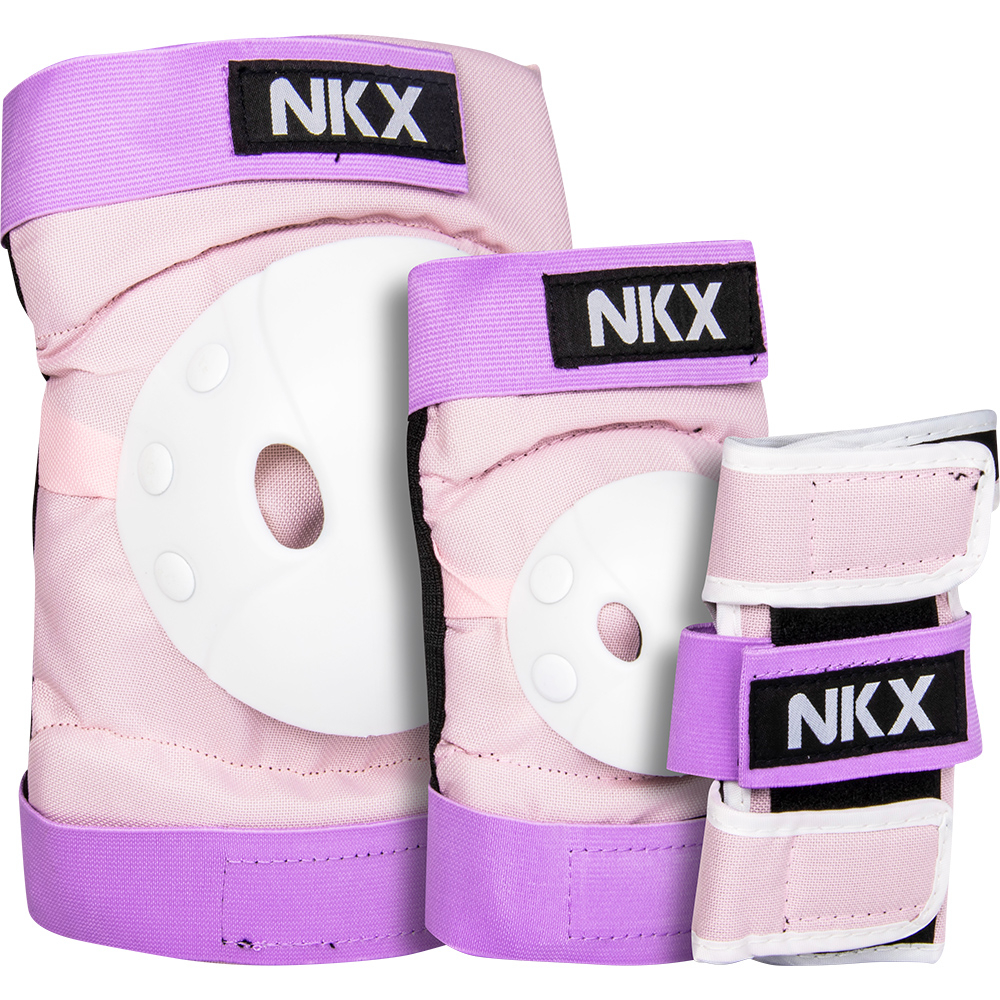NKX 3-Pak Pro Børne Beskyttelsessæt - Knæbeskyttere, Albuebesyttere og Håndledsbeskyttere