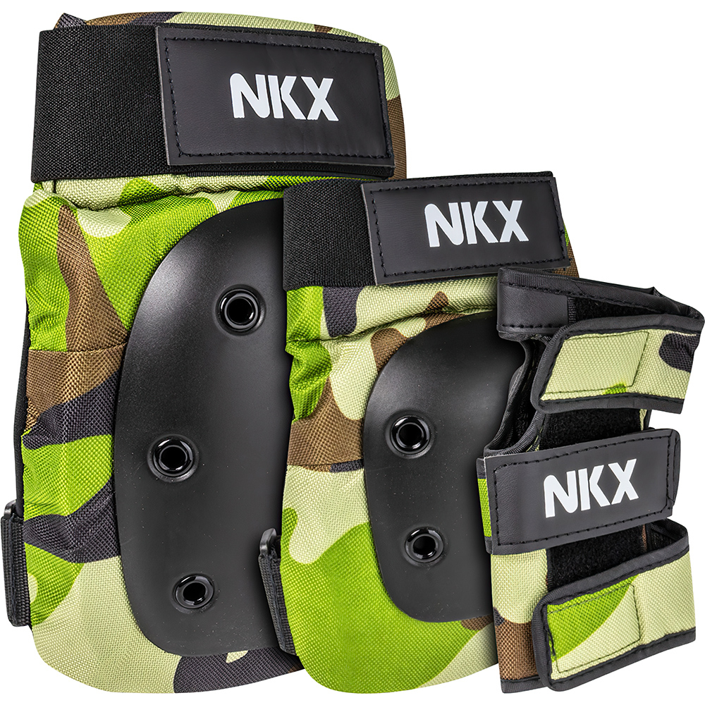 NKX 3-pak Pro Beskyttelsessæt - Knæbeskyttere, Albuebeskyttere og Håndledsbeskyttere