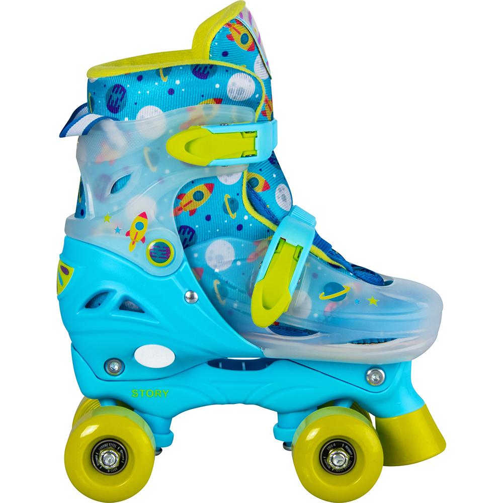 QL - Patines de ruedas para niños con 4 ruedas para patinaje en línea para  niños de 3 a 13 años (color: azul, tamaño: pequeño)